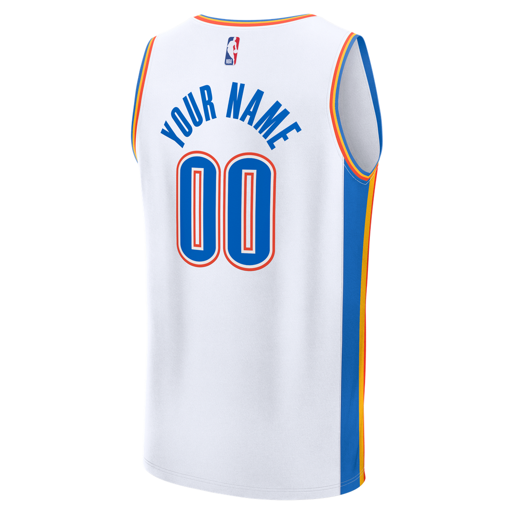 Oklahoma City Thunder Fanatics Youth Fast Break Custom Replica Jersey - Blue  - Icon Edition