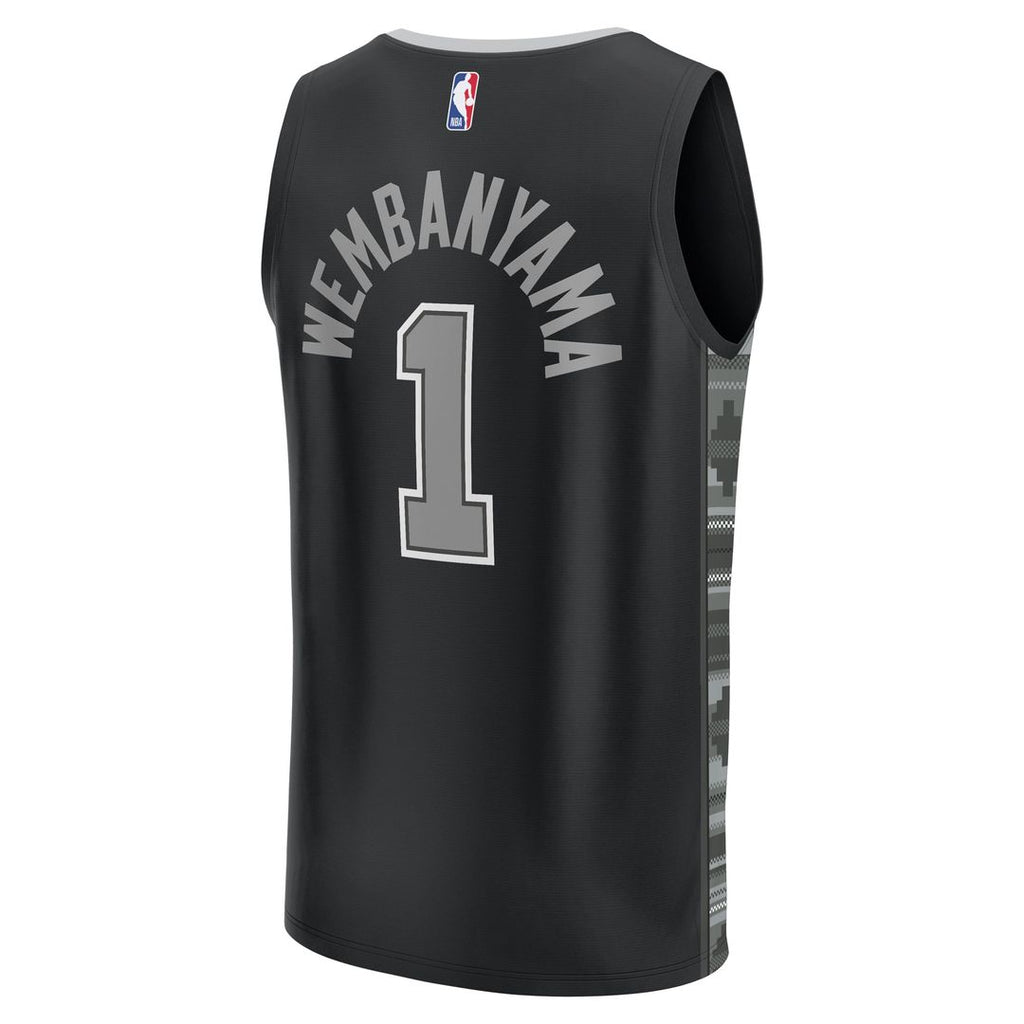 Victor Wembanyama San Antonio Spurs Fanatics Fast Break Replica Player Jersey - Statement Edition - Black