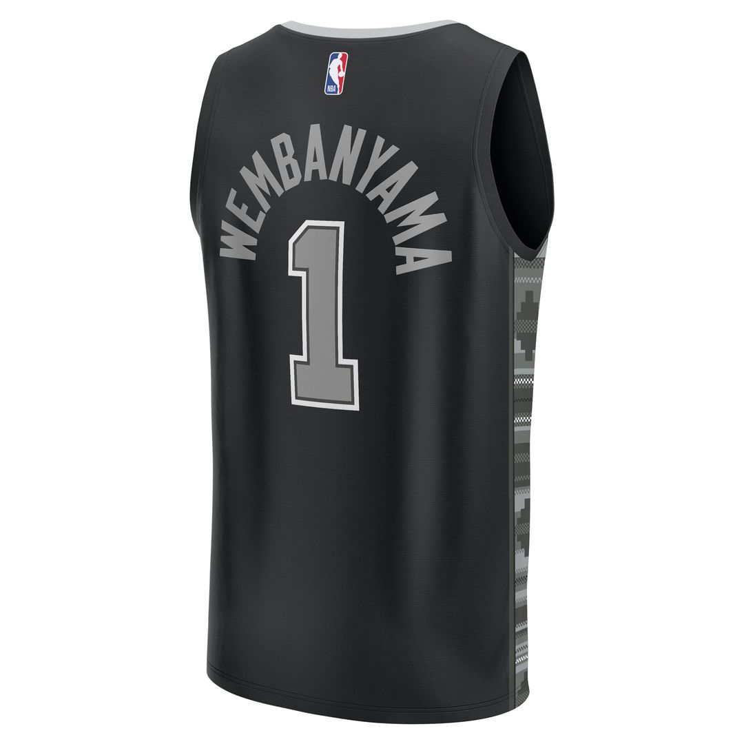Victor Wembanyama San Antonio Spurs Fanatics Fast Break Replica Player Jersey - Statement Edition - Black