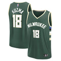 Kyle Kuzma Milwaukee Bucks Fanatics Fast Break Replica Player Jersey - Icon Edition - Hunter Green