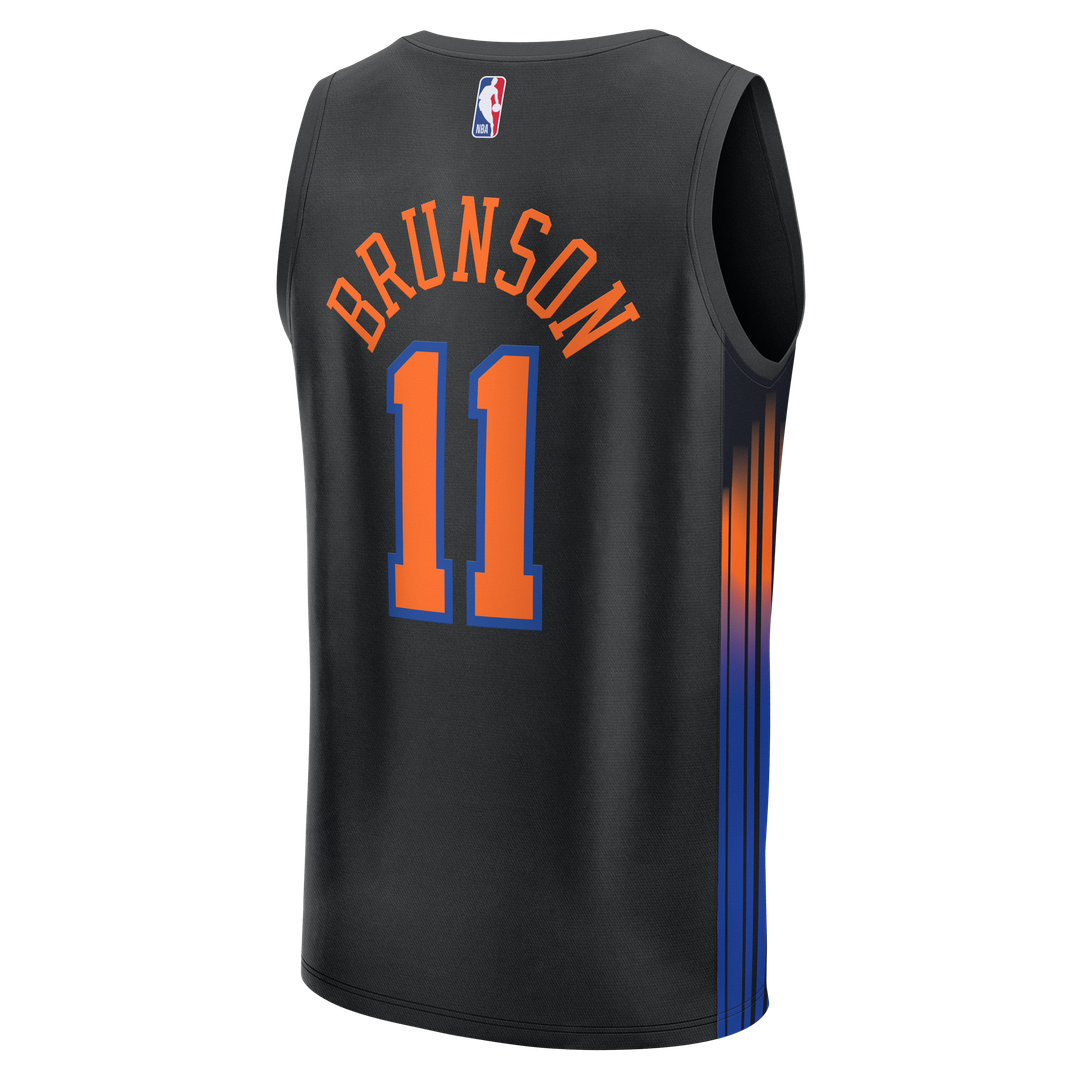 Jalen Brunson New York Knicks Fanatics Youth  Fast Break Jersey - Statement Edition - Black
