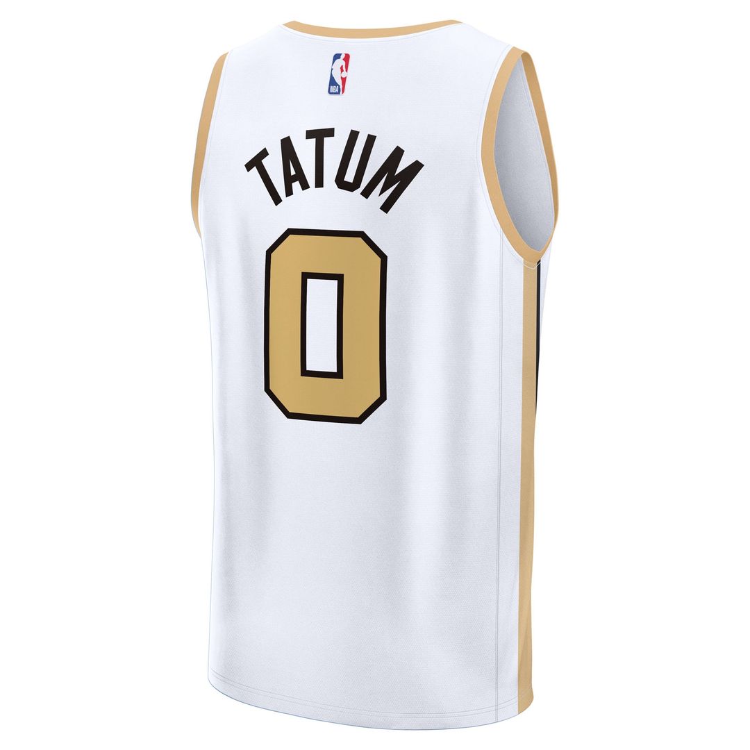 Jayson Tatum Boston Celtics Fanatics 2025/26 City Edition Fast Break Jersey - White