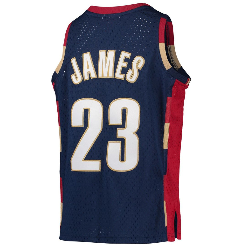 LeBron James Cleveland Cavaliers Mitchell & Ness Youth 2008-09 Hardwood Classics Swingman Jersey - Navy