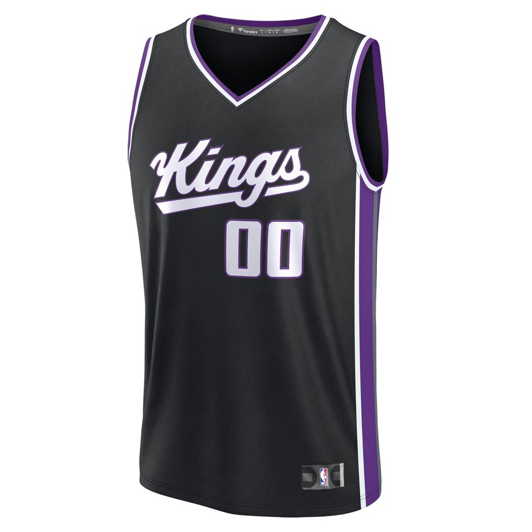 Sacramento Kings Fanatics Youth Fast Break Custom Replica Jersey - Black  - Icon Edition
