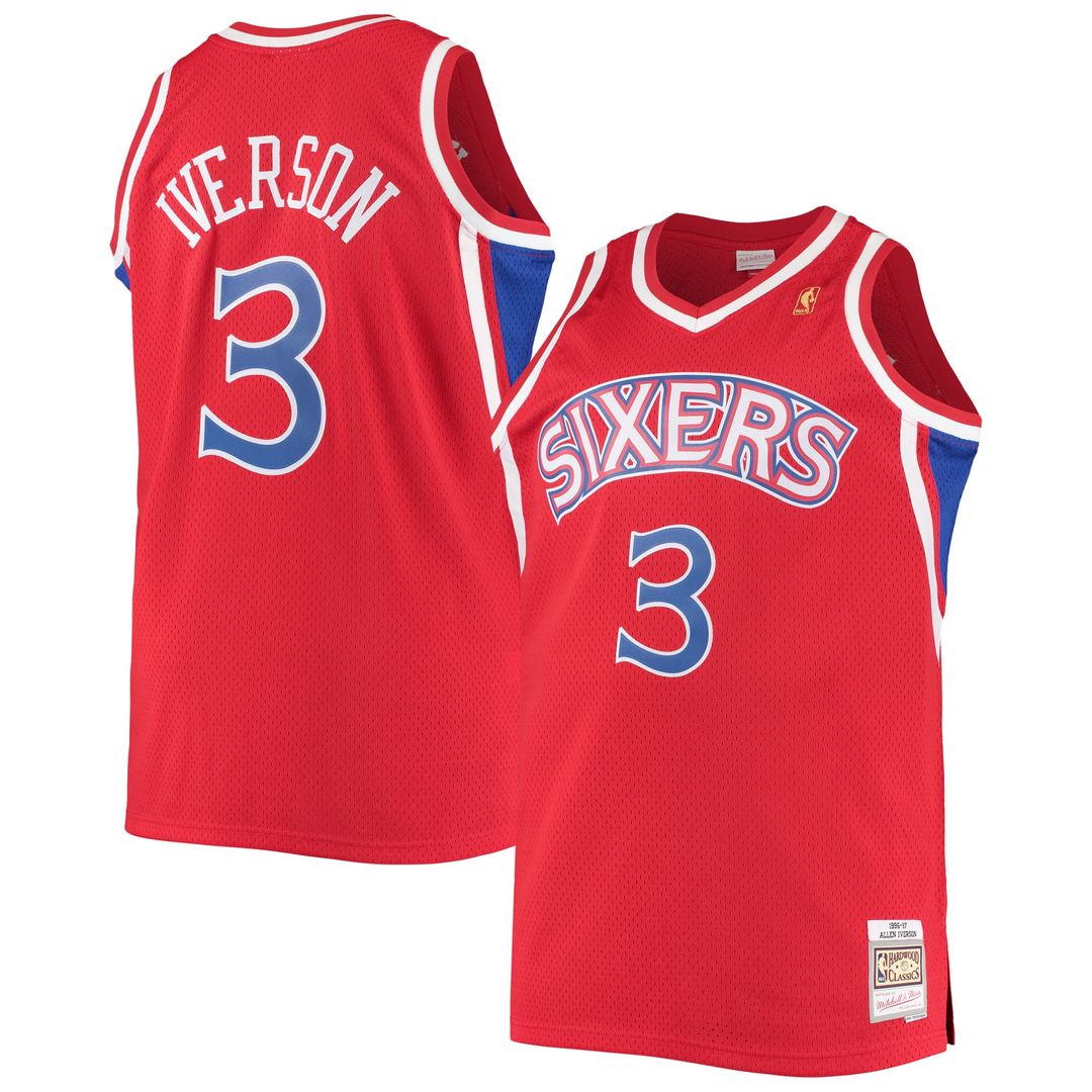 Allen Iverson Philadelphia 76ers Mitchell & Ness 1996/97 Big & Tall Hardwood Classics Swingman Jersey - Royal