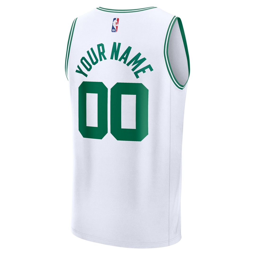 Boston Celtics Fanatics Youth Fast Break Custom Replica Jersey - White  - Association Edition
