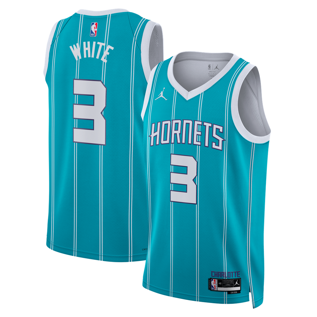 Coby White Charlotte Hornets Jordan Brand Unisex Swingman Jersey - Icon Edition - Teal