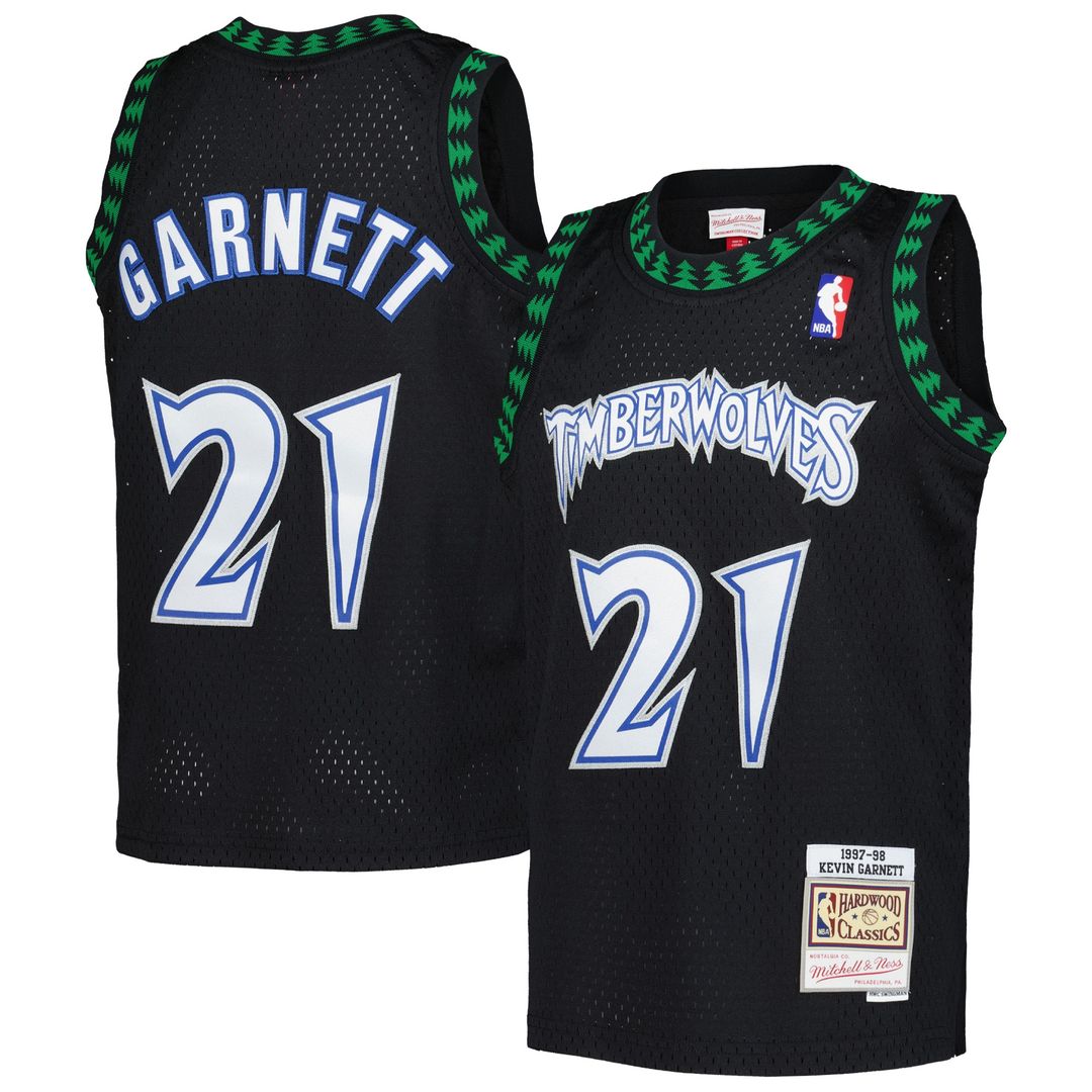 Kevin Garnett Minnesota Timberwolves Mitchell & Ness Youth 1995-96 Hardwood Classics Swingman Jersey - Blue