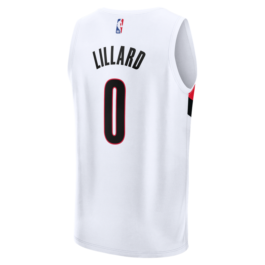Damian Lillard Portland Trail Blazers Fanatics Youth Fast Break Replica Jersey - White - Association Edition
