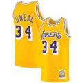 Shaquille O'Neal Los Angeles Lakers Mitchell & Ness 1996/97 Hardwood Classics Authentic Jersey - Gold