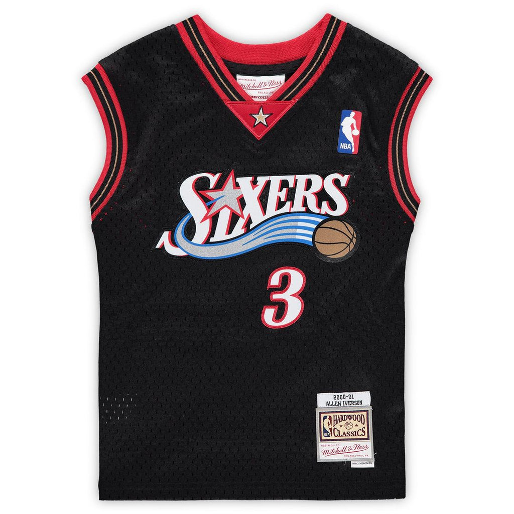 Allen Iverson Philadelphia 76ers Mitchell & Ness Preschool 2000-2001 Hardwood Classics Throwback Team Jersey - Black