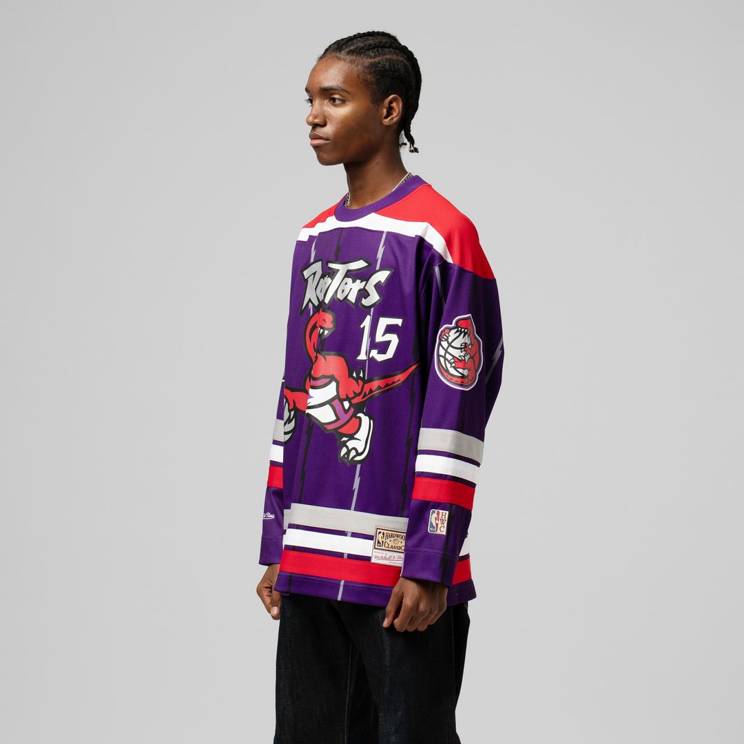 Vince Carter Toronto Raptors Mitchell & Ness Unisex Maxxed Out Fashion Hockey Jersey - Purple