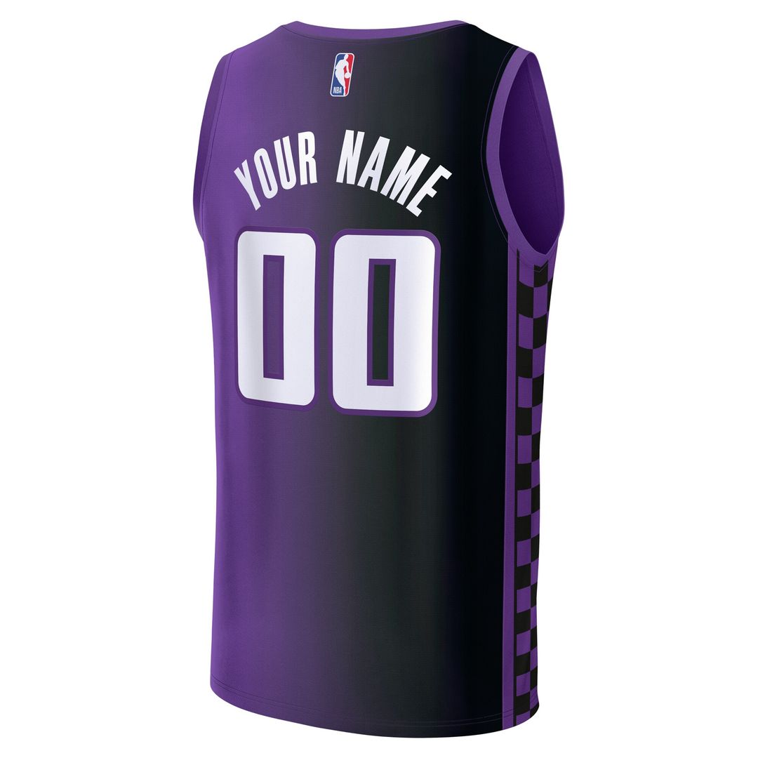 Sacramento Kings Fanatics Youth Fast Break Custom Replica Jersey - Black  - Icon Edition