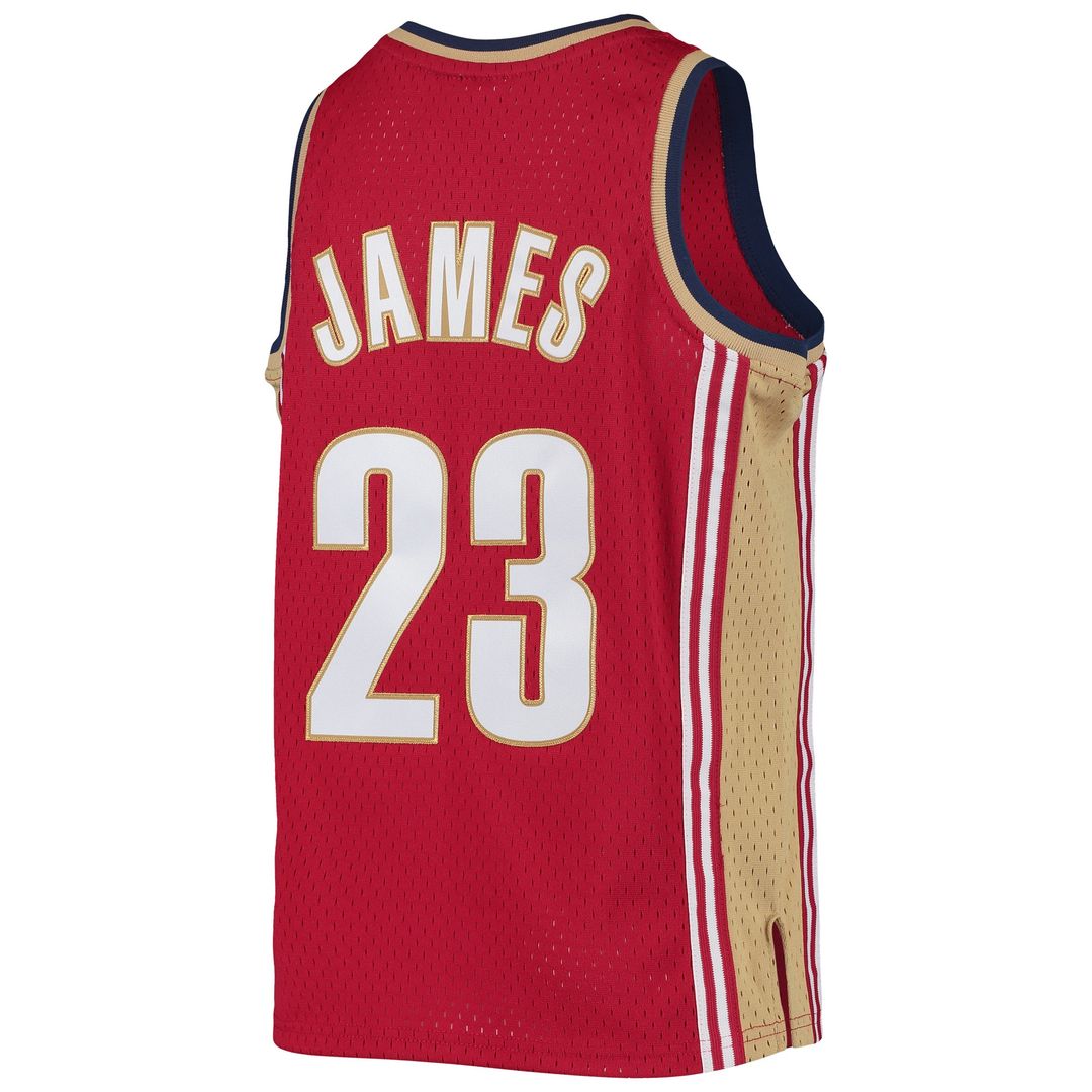LeBron James Cleveland Cavaliers Mitchell & Ness Youth 2003-04 Hardwood Classics Swingman Jersey - Wine