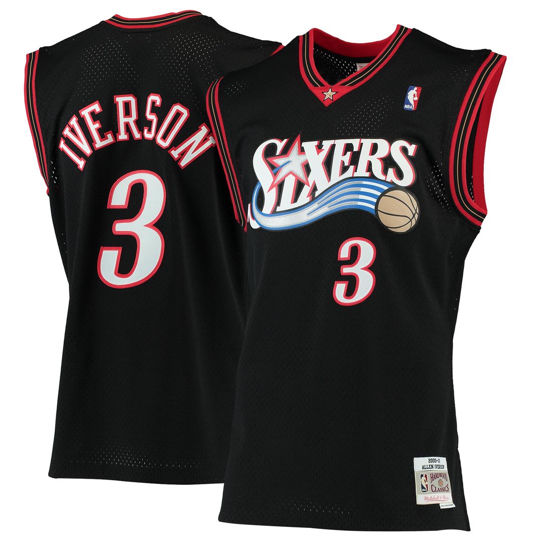 Allen Iverson Philadelphia 76ers Mitchell & Ness 1996/97 Hardwood Classics Swingman Jersey - Red