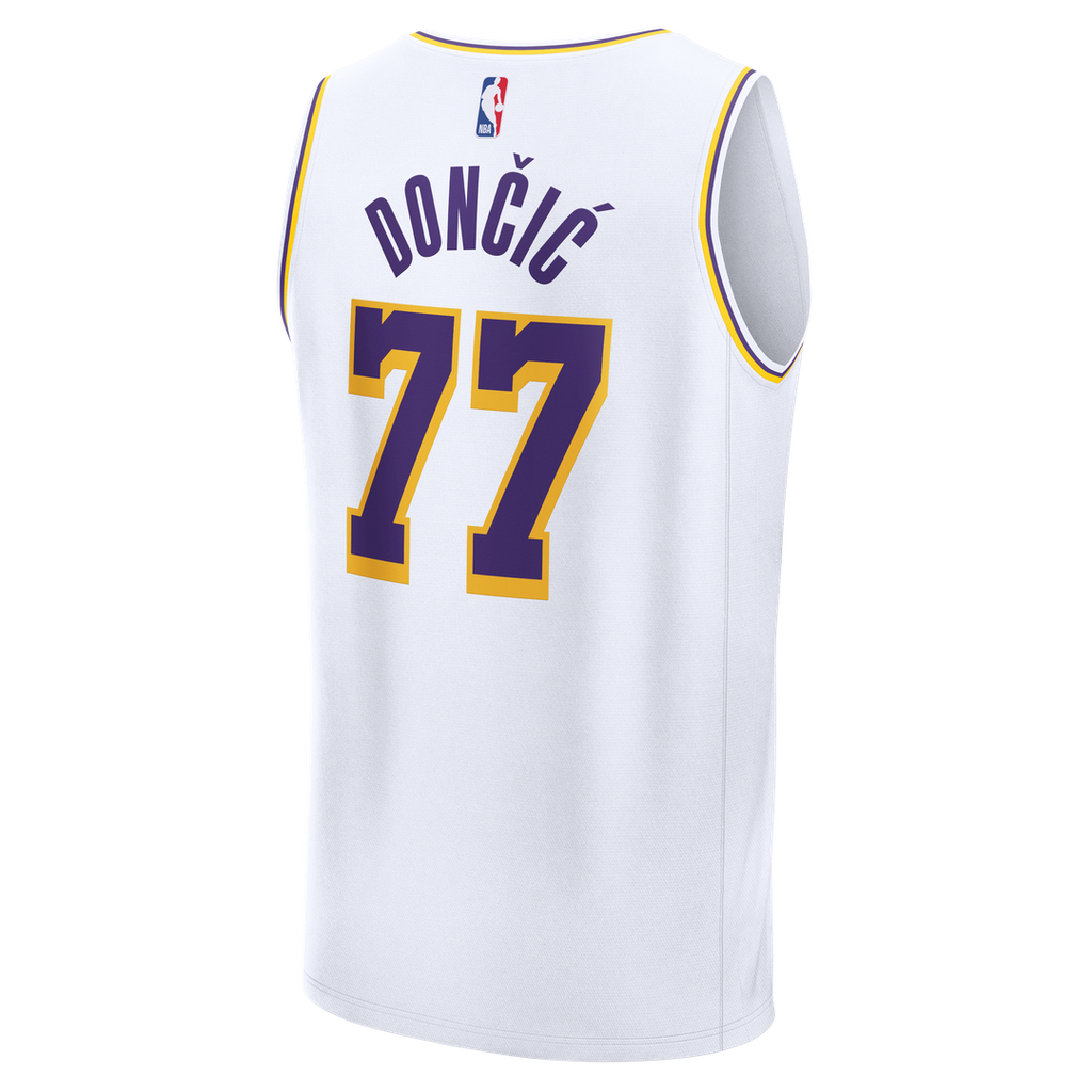 Luka Dončić Los Angeles Lakers Fanatics Youth Fast Break Replica Jersey - White - Association Edition