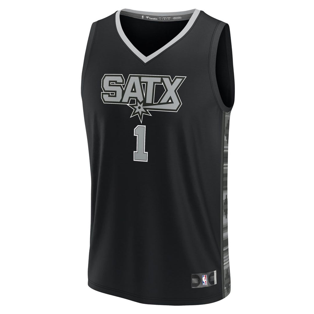 Victor Wembanyama San Antonio Spurs Fanatics Fast Break Replica Player Jersey - Statement Edition - Black