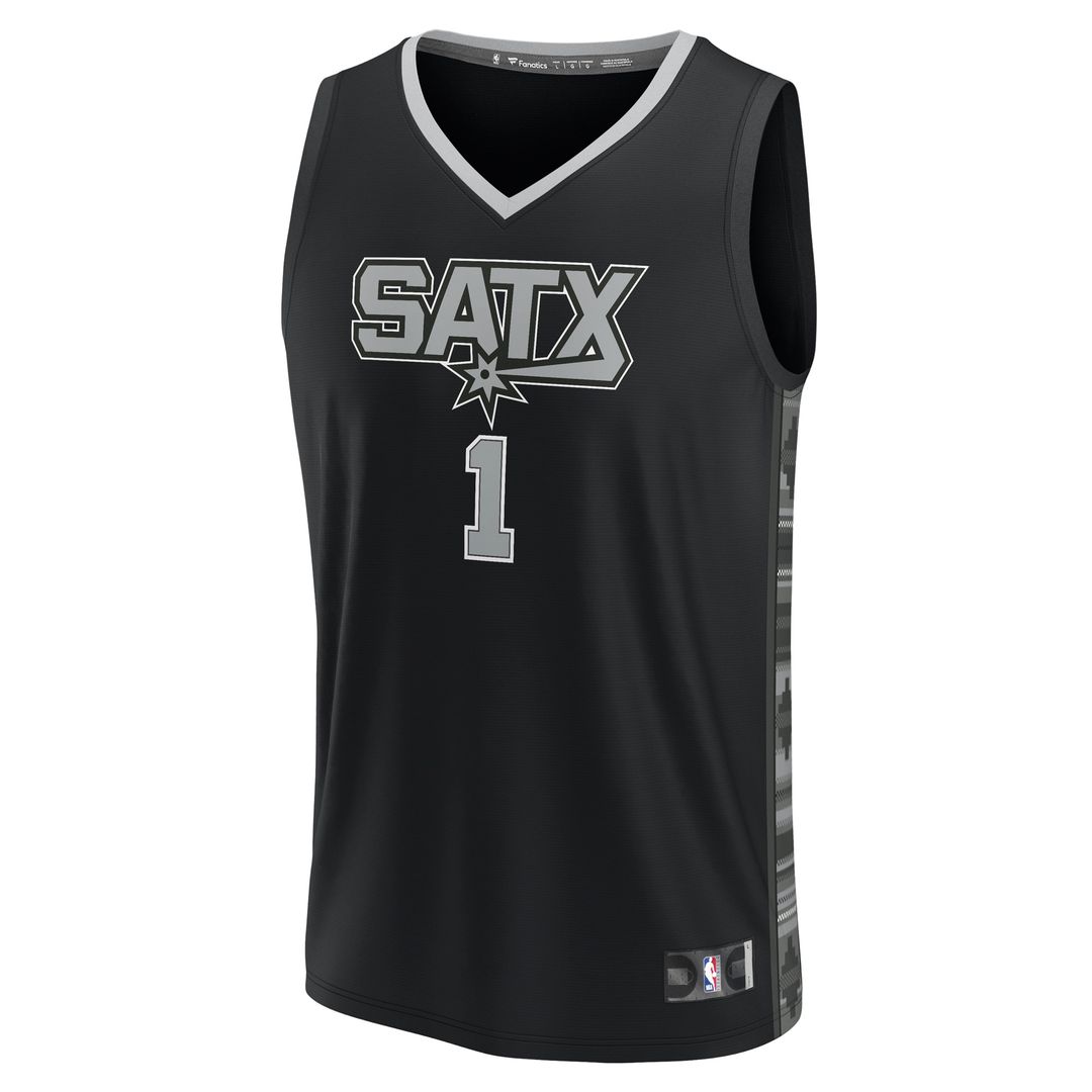 Victor Wembanyama San Antonio Spurs Fanatics Fast Break Replica Player Jersey - Statement Edition - Black