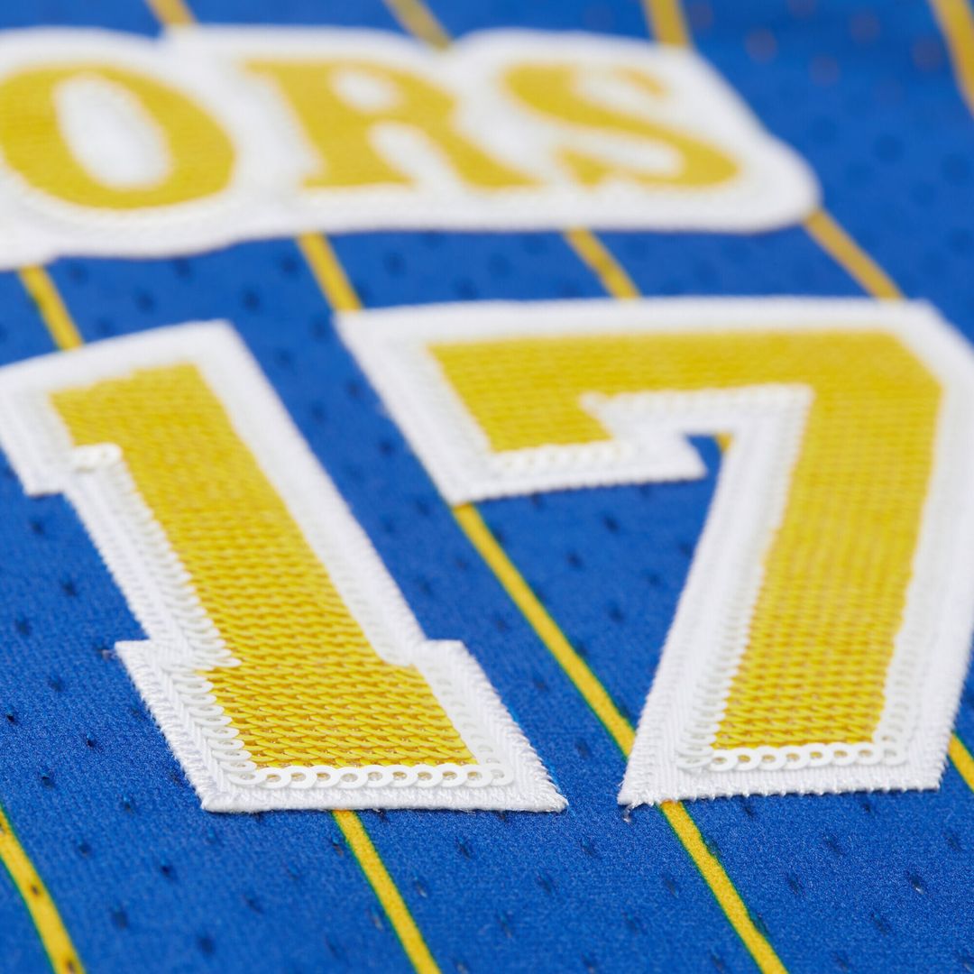 Chris Mullin Golden State Warriors Mitchell & Ness x DANNIJO Women's Fashion Cropped Basketball Jersey - Royal