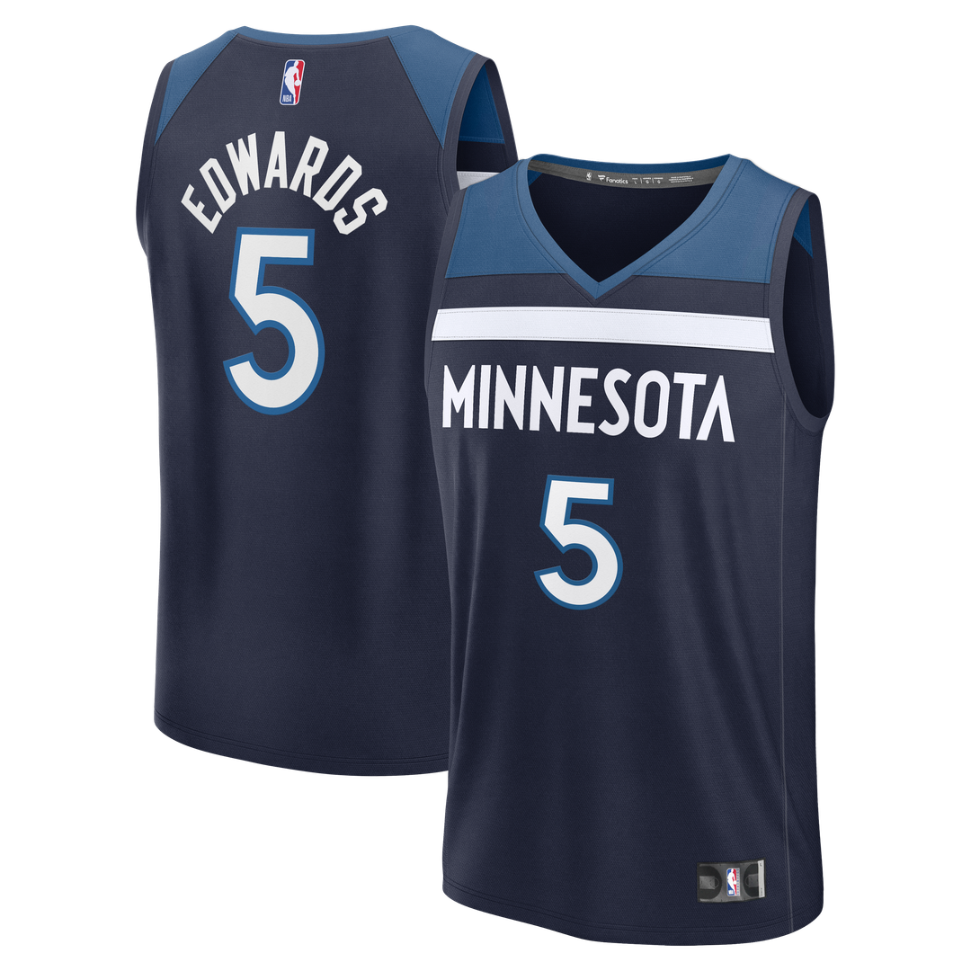 Anthony Edwards Minnesota Timberwolves Fanatics Fast Break Replica Player Jersey - Icon Edition - Navy