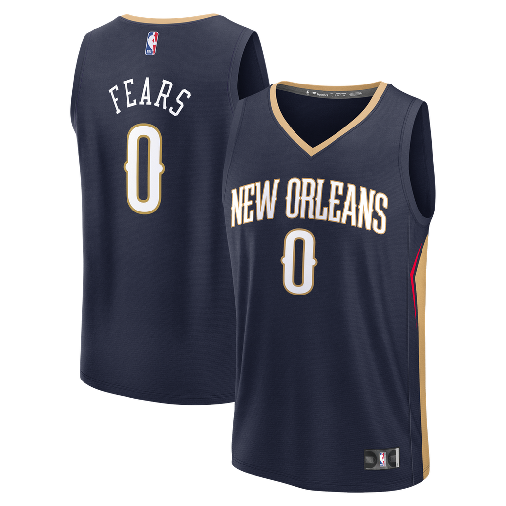 Jeremiah Fears New Orleans Pelicans Fanatics Fast Break Replica Jersey - Navy - Icon Edition