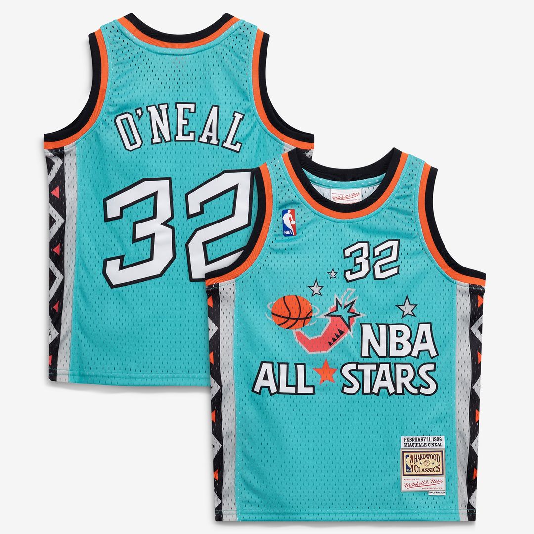Shaquille O'Neal 1996 NBA All-Star Game Mitchell & Ness Youth Hardwood Classics Swingman Jersey - Teal