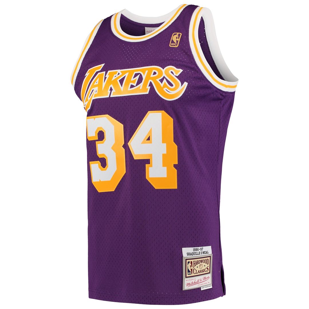 Shaquille O'Neal Los Angeles Lakers Mitchell & Ness 1996/97 Hardwood Classics Swingman Jersey - Gold