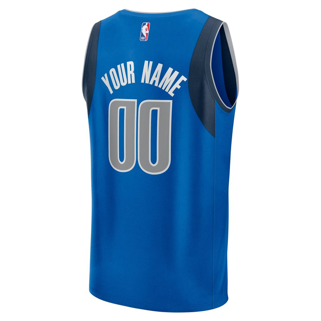 Dallas Mavericks Fanatics Youth Fast Break Custom Replica Jersey - Blue  - Icon Edition